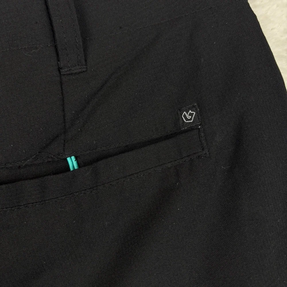Burnside Mens Hybrid Shorts Black Size 38 Quick Dry Casual Board Shorts